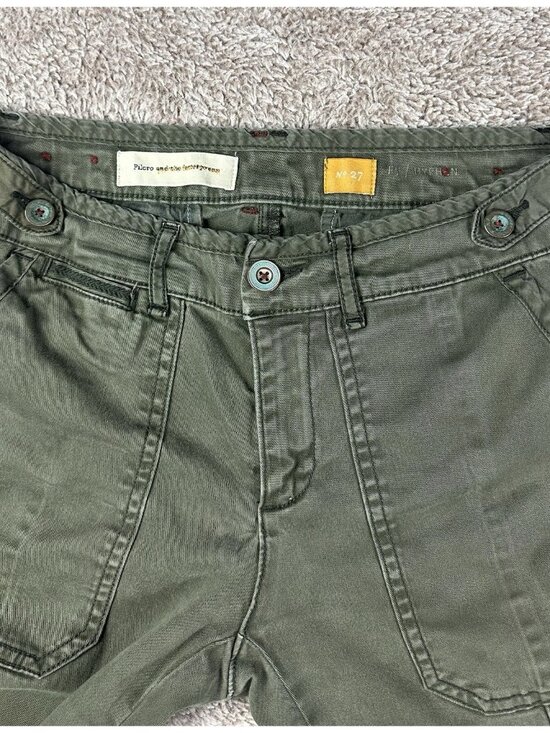 Pilcro Anthropologie Hyphen Jeans Moss Olive Green Casual Pants Women's 27 - Picture 9 of 14